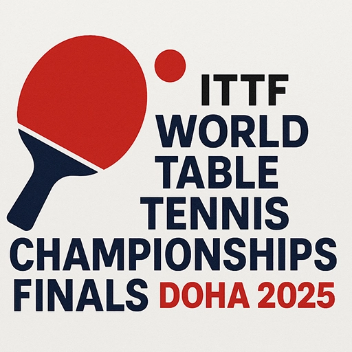 Logo ng website ng balita na may mga prediksyon tungkol sa ITTF World Table Tennis Championships Finals Doha 2025.